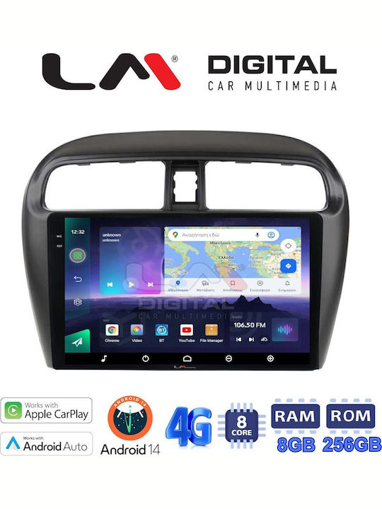 LM Digital Car Audio System for Mitsubishi Space Star 2013> (Bluetooth/USB/WiFi/GPS/Apple-Carplay/Android-Auto) with Touch Screen 9.5"