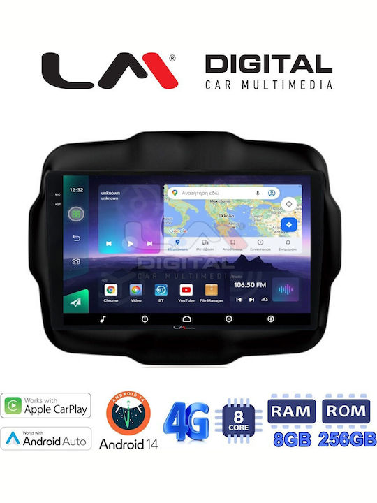 LM Digital Auto-Audiosystem für Jeep Rebell 2014> (Bluetooth/USB/WiFi/GPS/Apple-Carplay/Android-Auto)