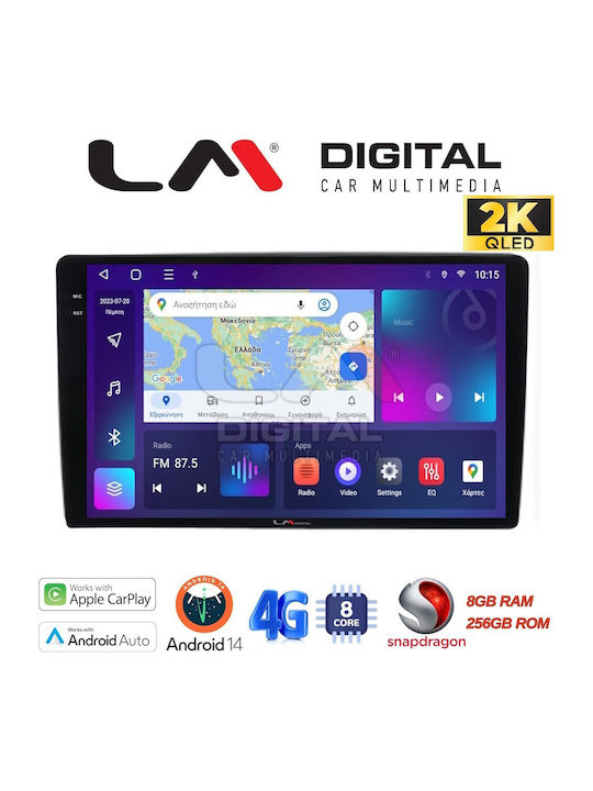 LM Digital Ηχοσύστημα Αυτοκινήτου για Ford Focus / Mondeo / Galaxy / S-Max 2008-2018 (Bluetooth/USB/WiFi/GPS/Apple-Carplay/Android-Auto)