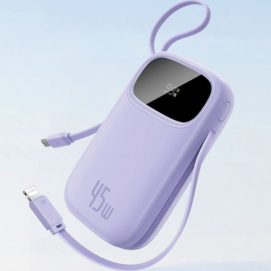 Baseus EnerFill FC31 Power Bank 20000mAh 45W με Θύρα USB-A και Θύρα USB-C Μωβ