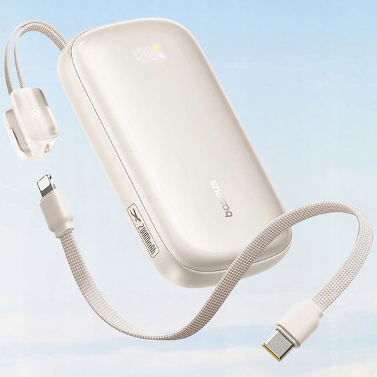 Baseus EnerFill FC21 QPow3 Ultra Power Bank 10000mAh 22.5W με Θύρα USB-A Μπεζ