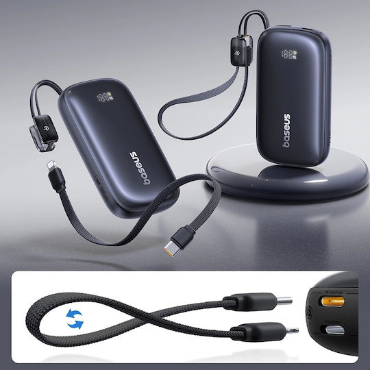 Baseus EnerFill FC21 QPow3 Ultra Power Bank 10000mAh 45W with USB-A Power Delivery Quick Charge Port Black