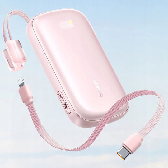 Baseus EnerFill FC21 QPow3 Ultra Baterie Externă 10000mAh 22.5W cu Port USB-A Power Delivery Încărcare Rapidă Roz Nebula
