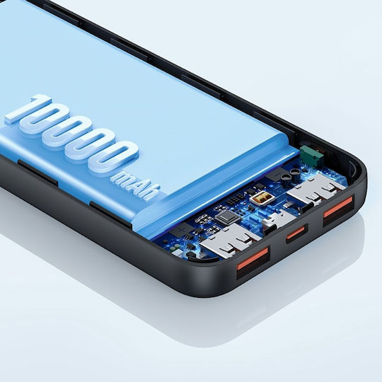 Mcdodo MC-4631 Power Bank 10000mAh 10.5W με 2 Θύρες USB-A και Θύρα USB-C Μαύρο