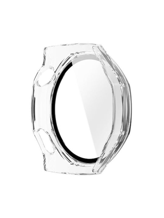 Tempered Glass Film Integrated Пластмасов Калъф в Прозрачен цвят за Huawei Watch GT 6 Pro
