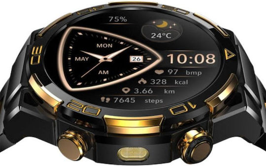 BlackView W90 Pro Aluminium Smartwatch with Heart Rate Monitor (Black)