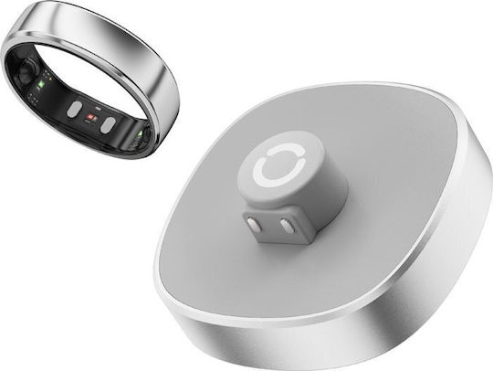 RingConn Gen 2 Air Smart Ring 19mm Waterproof with Heart Beat Monitor Galaxy Silver