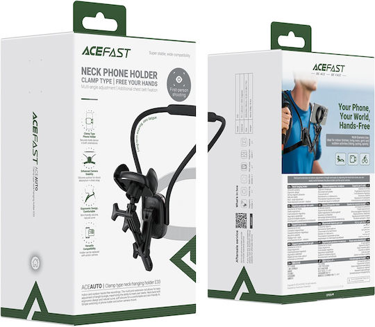 Acefast E33 Βάση Λαιμού για Κινητό σε Μαύρο χρώμα