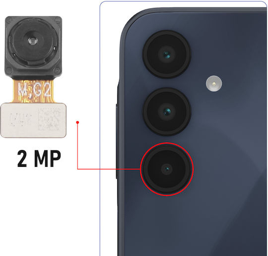 Samsung A16 4G A165/A16 5G A166 A17 LTE A175/A17 5G A176/A26 5G A266 Camera Back Macro 2MP GH96-18436A Original Service Pack