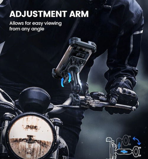 Lamicall Mount Phone Motorcycle with Adjustable Arm 4.7" for Steering Wheel