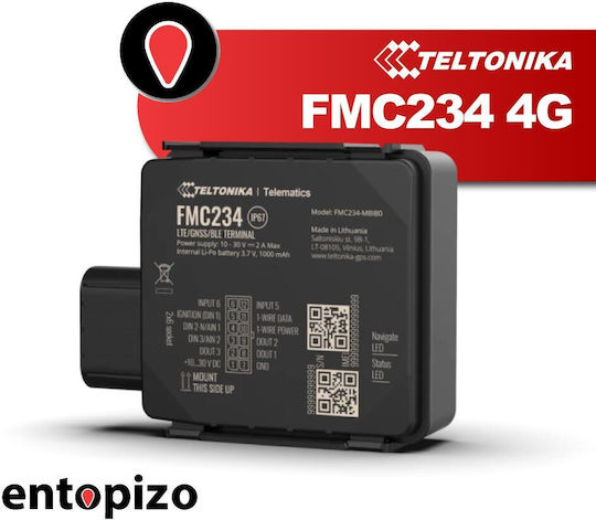 Teltonika GPS Tracker FMC234 4G/LTE / GSM for Cars / Motorcycles / Boats / Trucks Waterproof