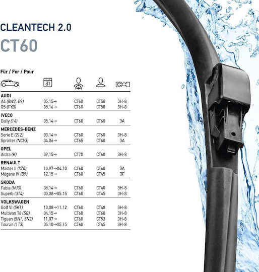 Hella Cleantech Υαλοκαθαριστήρας Αυτοκινήτου Οδηγού 610mm