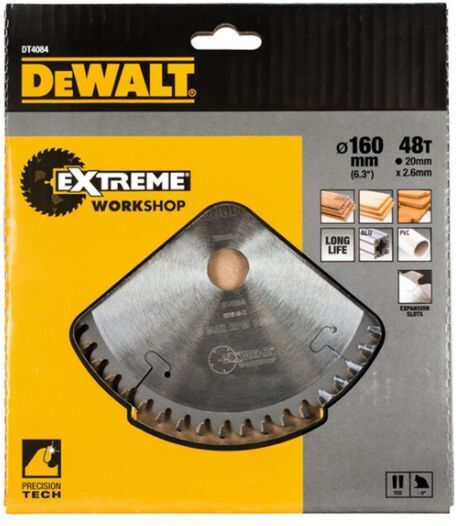 DEWALT Disc de tăiere Lemn cu 48 Dinti 160mm