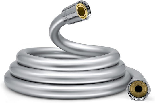 Flexible Smooth Anti-twist Reinforced Shower Hose 150 Cm Silver