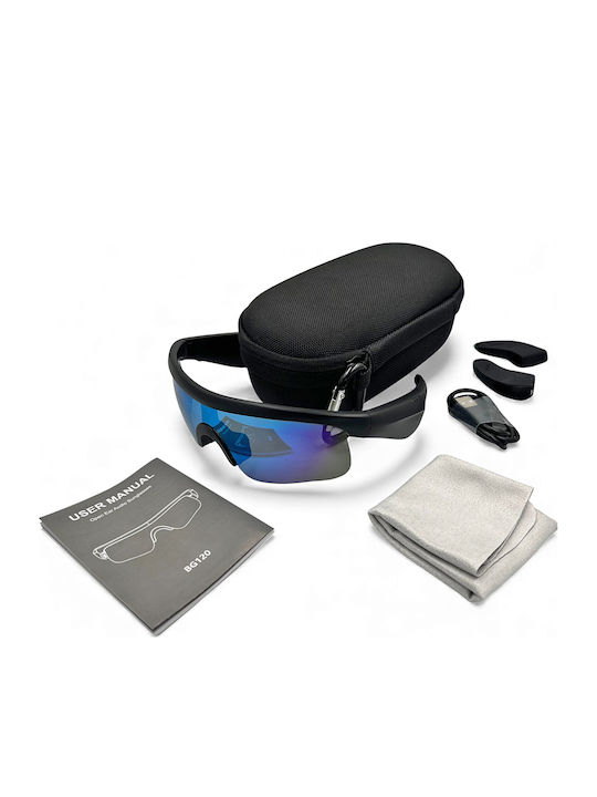 Riverio Unisex Γυαλιά Ηλίου με Μαύρο Σκελετό BG120
