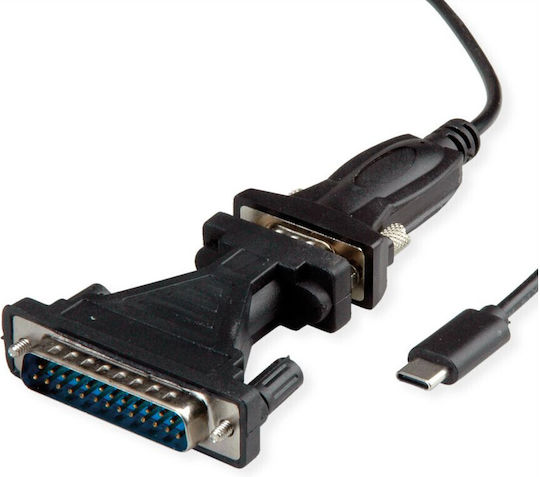 Προσαρμογέας Av Value Value Καλώδιο Μετατροπέα Usb Serial Τύπος C Rs232 Μαύρο 1,8 Μ