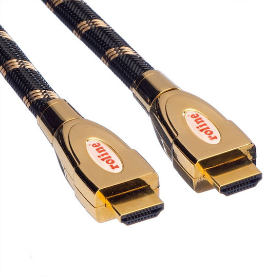 Roline Braided HDMI Cable Male HDMI Male 1m