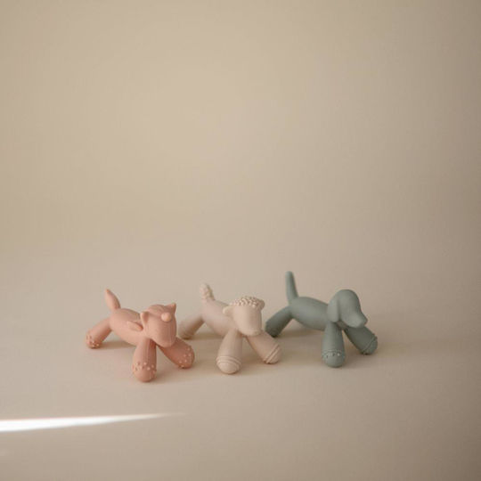 Mushie Silicone Teething Ring for 3 m+