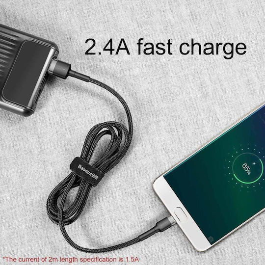 Geflochten USB 2.0 auf Micro-USB-Kabel Gray 1m (SAS6067H) 1Stück