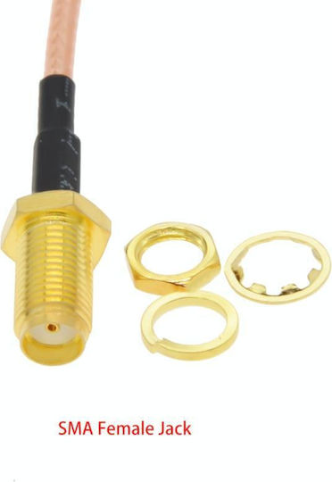 Extension Καλώδιο Ομοαξονικό SMA female - SMA female 0.2m (EDA003568601I) 1τμχ