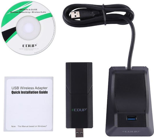 Edup Ep-ac1675 Αντάπτορας Δικτύου USB με Ασύρματη Σύνδεση Wi-Fi 1900Mbps