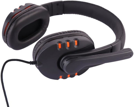 Ovleng X6 Over Ear Gaming Headset με σύνδεση 2x3.5mm Black/Red