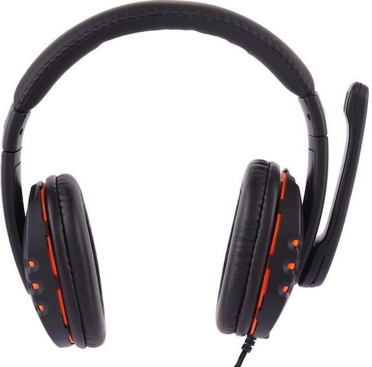 Ovleng X6 Over Ear Gaming Headset με σύνδεση 2x3.5mm Black/Red