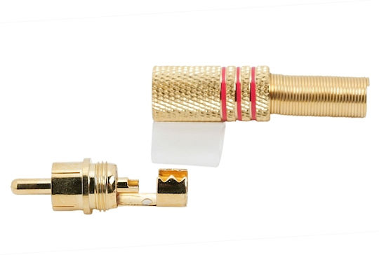 Set 10 Gold-plated Rca Plugs Cables Up To 6 Mm