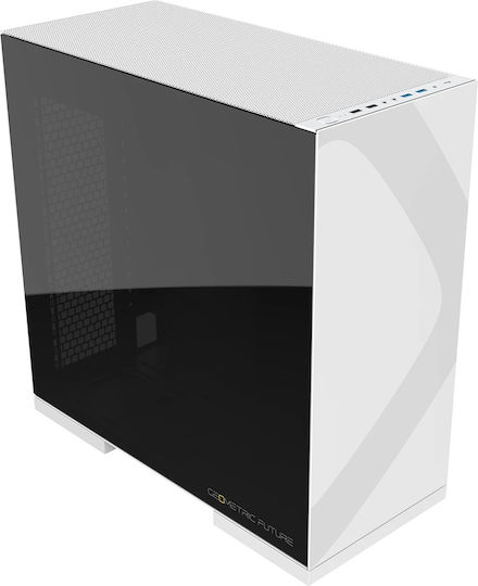Geometric Future M8 Lohan Gaming Midi Tower Κουτί Υπολογιστή με Πλαϊνό Παράθυρο Λευκό