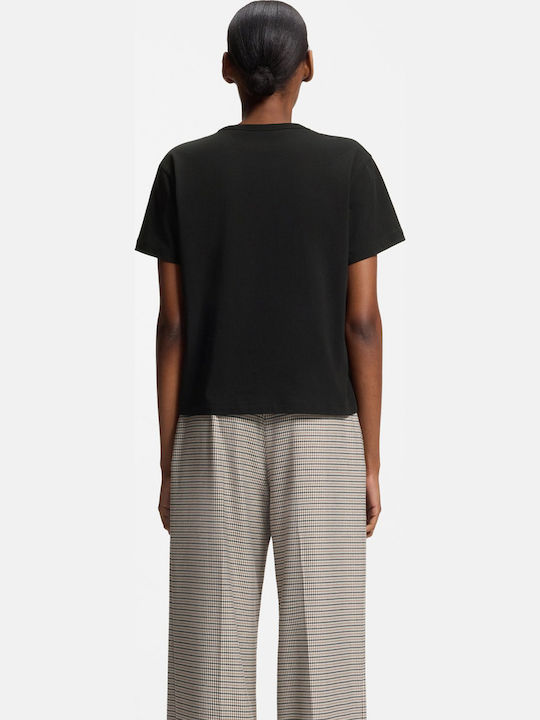 Hugo Bluza Damă Tricou Floral Neagră