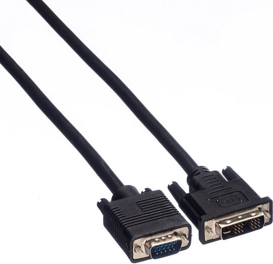 Roline DVI Cable M To VGA M Length 3m Black