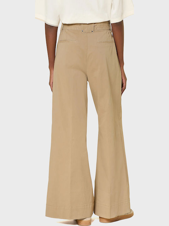 Boss Γυναικείο Υφασμάτινο Παντελόνι Dark Beige