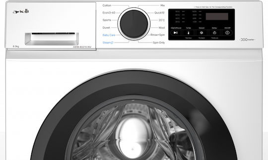Arielli AWM-80215 INV Washing Machine 8kg with Steam Technology 1200 Rounds 100144