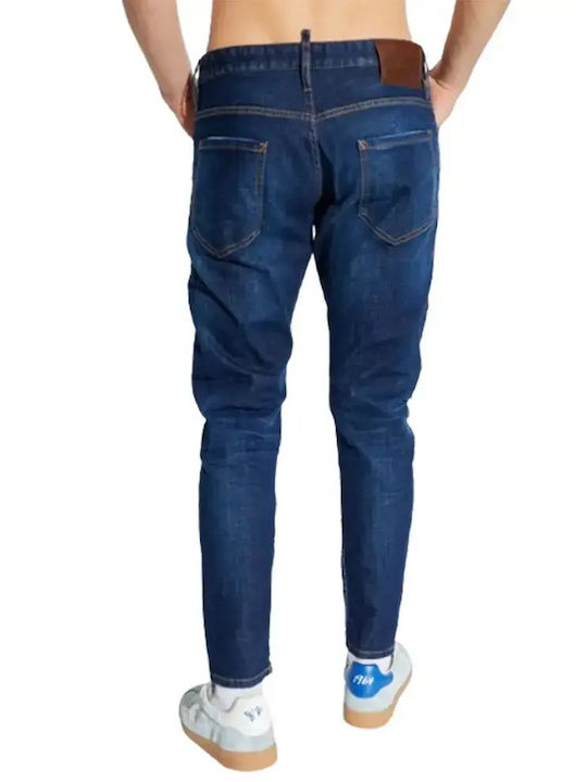 Dsquared2 Ανδρικό Παντελόνι Τζιν Ελαστικό Slim Fit Blue Dsquared2 Ανδρικό Παντελόνι Τζιν Ελαστικό Slim Fit Blue