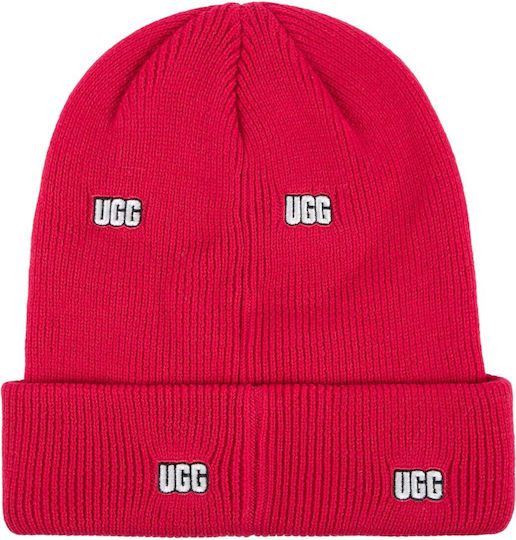 Beanie Damen Strickmütze in Fuchsie Farbe