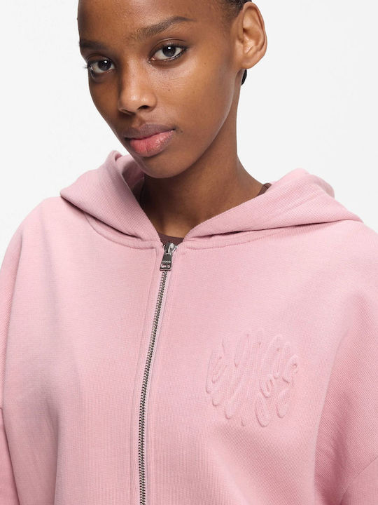 Hugo Hooded Cardigan Pink