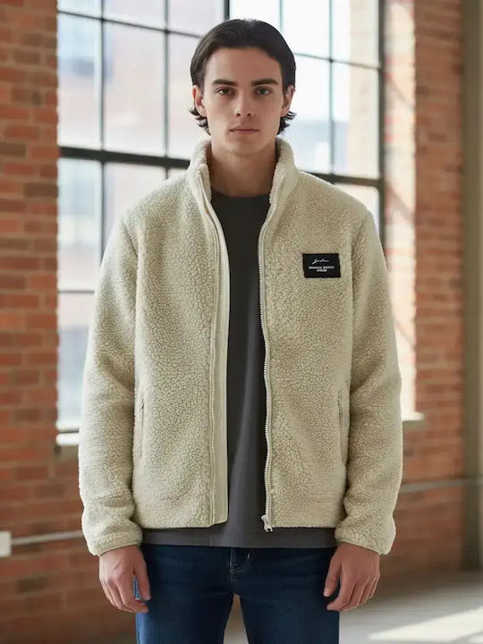 Ανδρική Ζακέτα Fleece Μπεζ