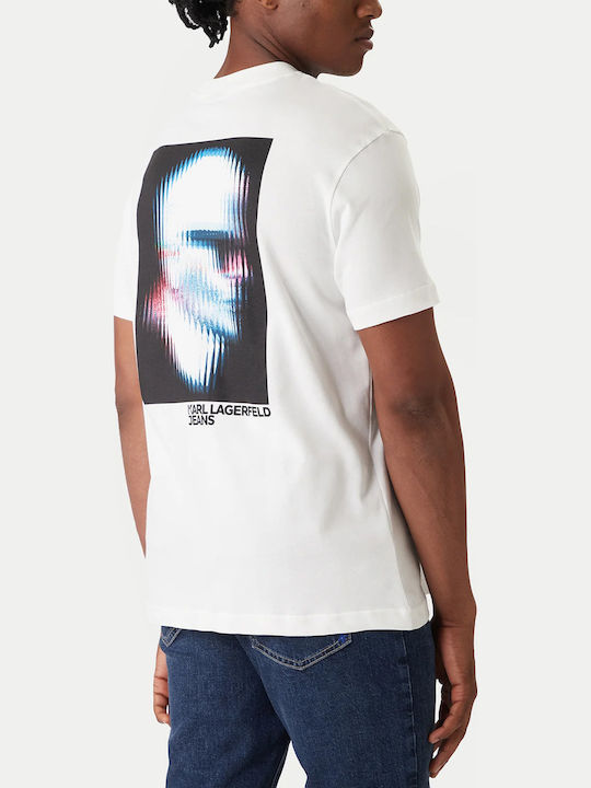 T-shirt Λευκό-μαύρο-μπλε