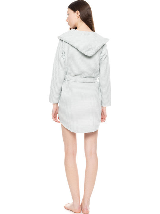 Pink Label Winter Women's Robe Aqua