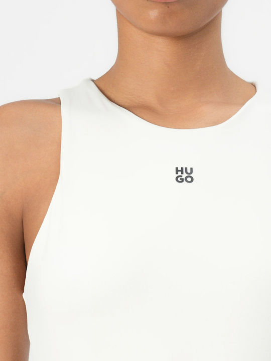 Hugo Stretch Jersey Bodysuit Stacked Logo Dasiel White Tops Women's White 50545196-100