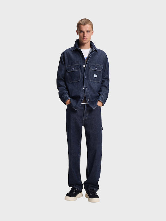 Hugo Carpenter/4 Ανδρικό Παντελόνι Τζιν Relaxed Fit Baggy Unwashed Denim
