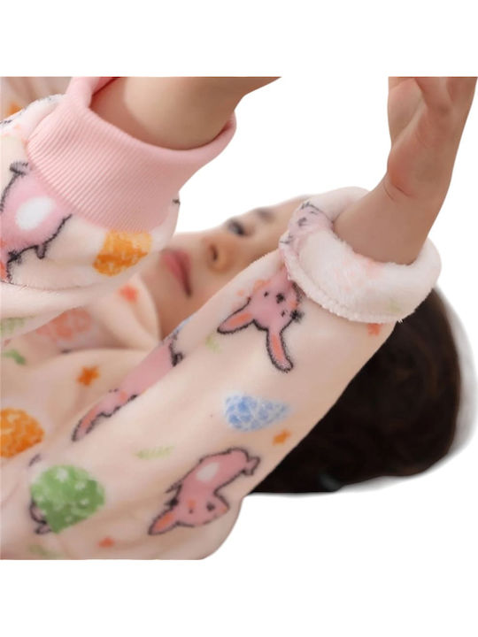Queen Mother Winter Baby Sleeping Bag with Legs Rabbit Salmon