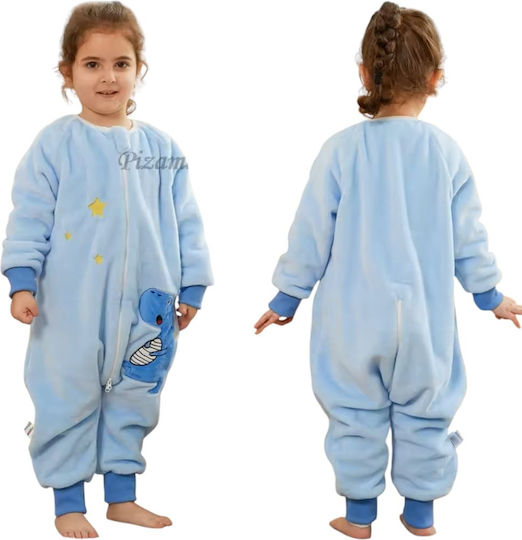 Queen Mother Winter Sleeping Bag with Feet Light Blue