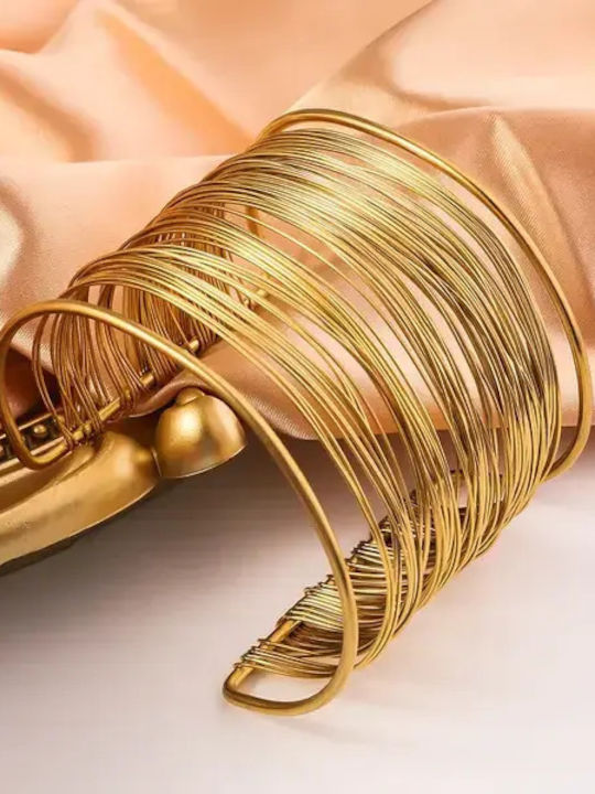 Damen Armband Handschellen mit Design Mutti aus Stahl Vergoldet Damen Armband Handschellen mit Design Mutti aus Stahl Vergoldet