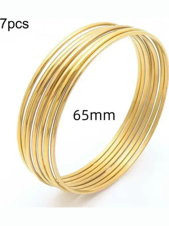 Damentasche Armbänder mit Plan Mutti aus Stahl Vergoldet 6.5cm