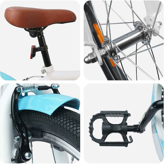 vidaXL 24" Bicicletă pentru copii de Oras Alb