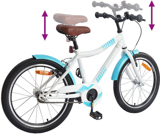 vidaXL 24" Bicicletă pentru copii de Oras Alb