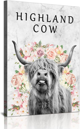 Canvas Painting Cow Poster Unframed Decoration 60x90 Cm