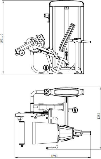 X-FIT Quadrizeps-Maschine ohne Gewichte