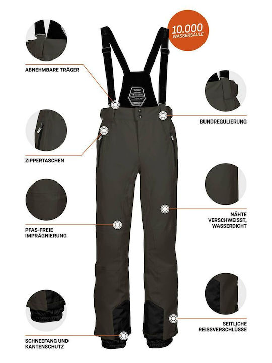 Killtec 43431-756 Ανδρική Σαλοπέτα Σκι & Snowboard Μαύρη